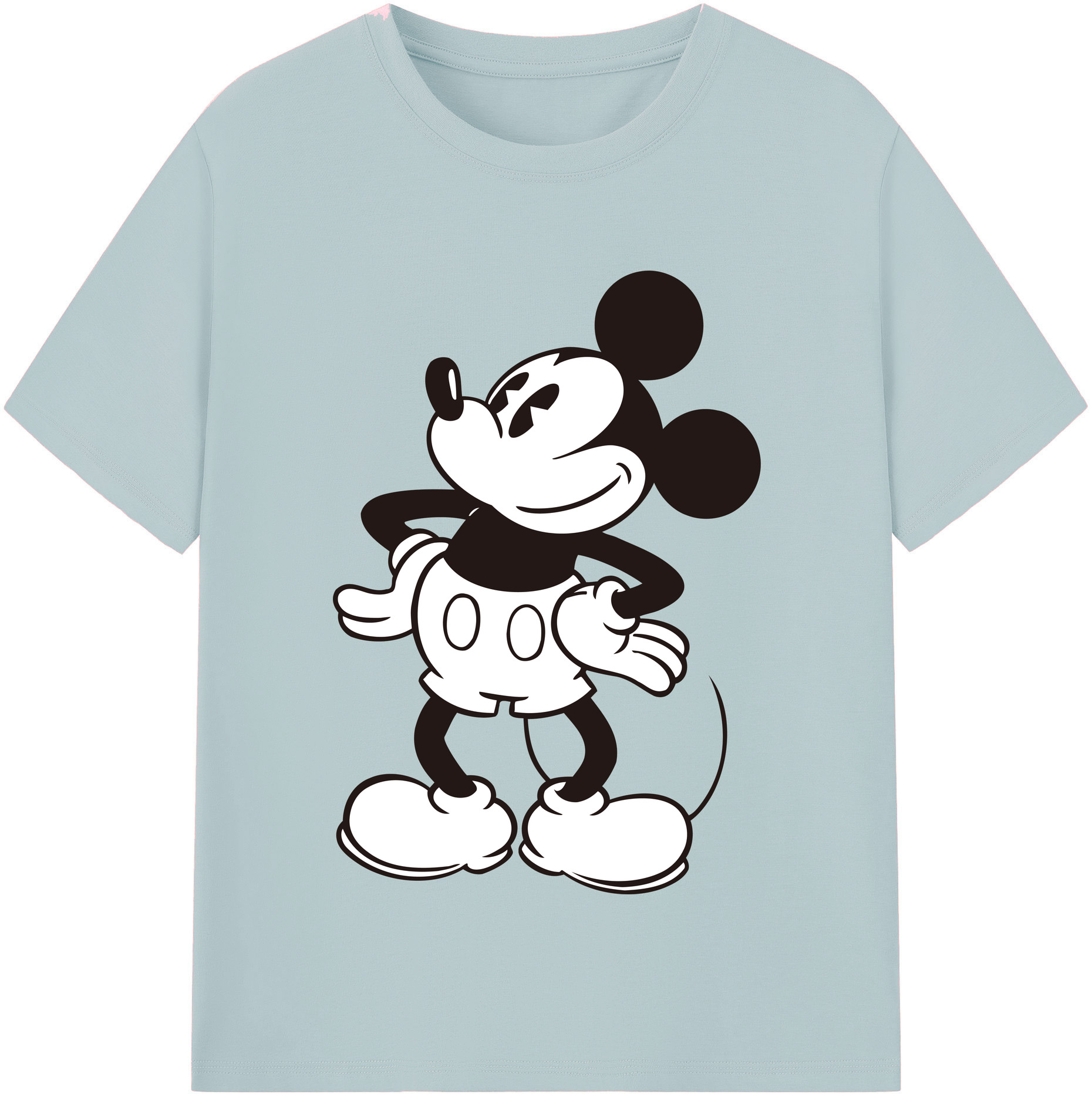 （画像用） ミッキーマウス Mickey Mouse 綿100％半袖Tシャツ（フロントプリント）
